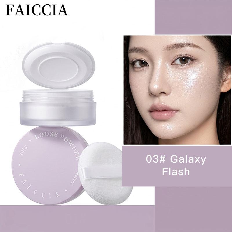Fei Xi Crystal Clear Oil Control Loose Setting Powder - Smudge-Resistant, Refreshing Mist for Southeast Asian Summers.