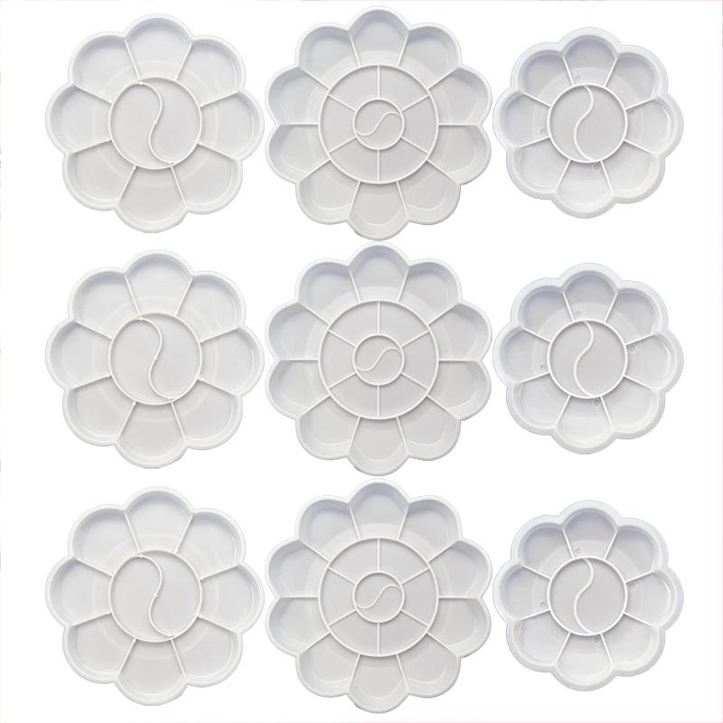 Plum Blossom Shape Painting Palette Paint Tray Office School Art Supplies Essential for Painting Enthusiasts Reusable TMZ
