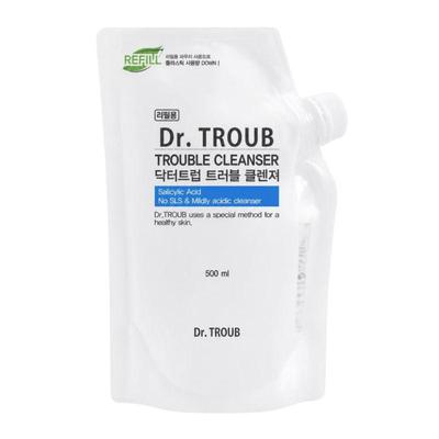 Dr. Troub Trouble Cleanser Refill 500ml Salicylic Acid 0.5% Mildly Acidic Foaming Face Wash Refill Pouch