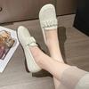 Fashion Ladies Footwear With Heel Round Toe Solid Color Elegant Party Women's Flat Shoes Wholesale Summer 2025 Vacation Stylish Chic 39