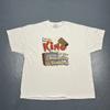 Vintage 90er King Of The Remote Control Grafik-T-Shirt Single Stitch Weiß 2XL