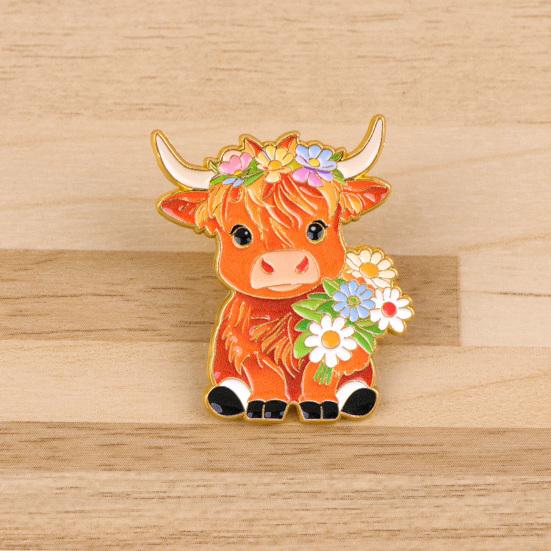Brooch Pin, Animal Flower Design Brooch Fastener, Buckle-Type Fixing Pins, Enamel Paint Stable Buckle Pins for Backpacks And Hoods