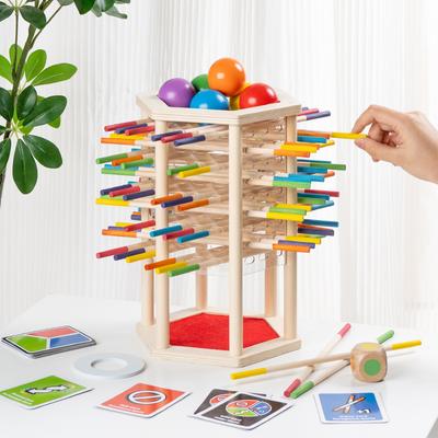 Holz Kinder Früherziehung Puzzle Zeichnen Holzstab Balance Polygon Pizza Schiefer Turm Eltern-Kind Interaktive Tischspiele Spielzeug