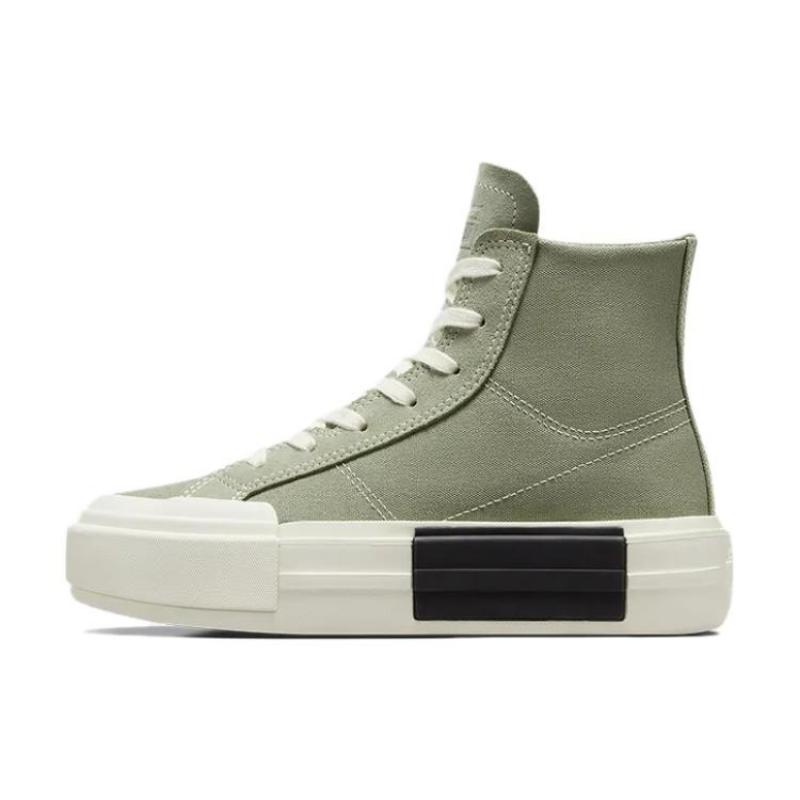 

Converse All Star Lace-up Non-slip and Abrasion Resistant High-Top Casual Skateboarding Shoes Unisex Green and White 35.5