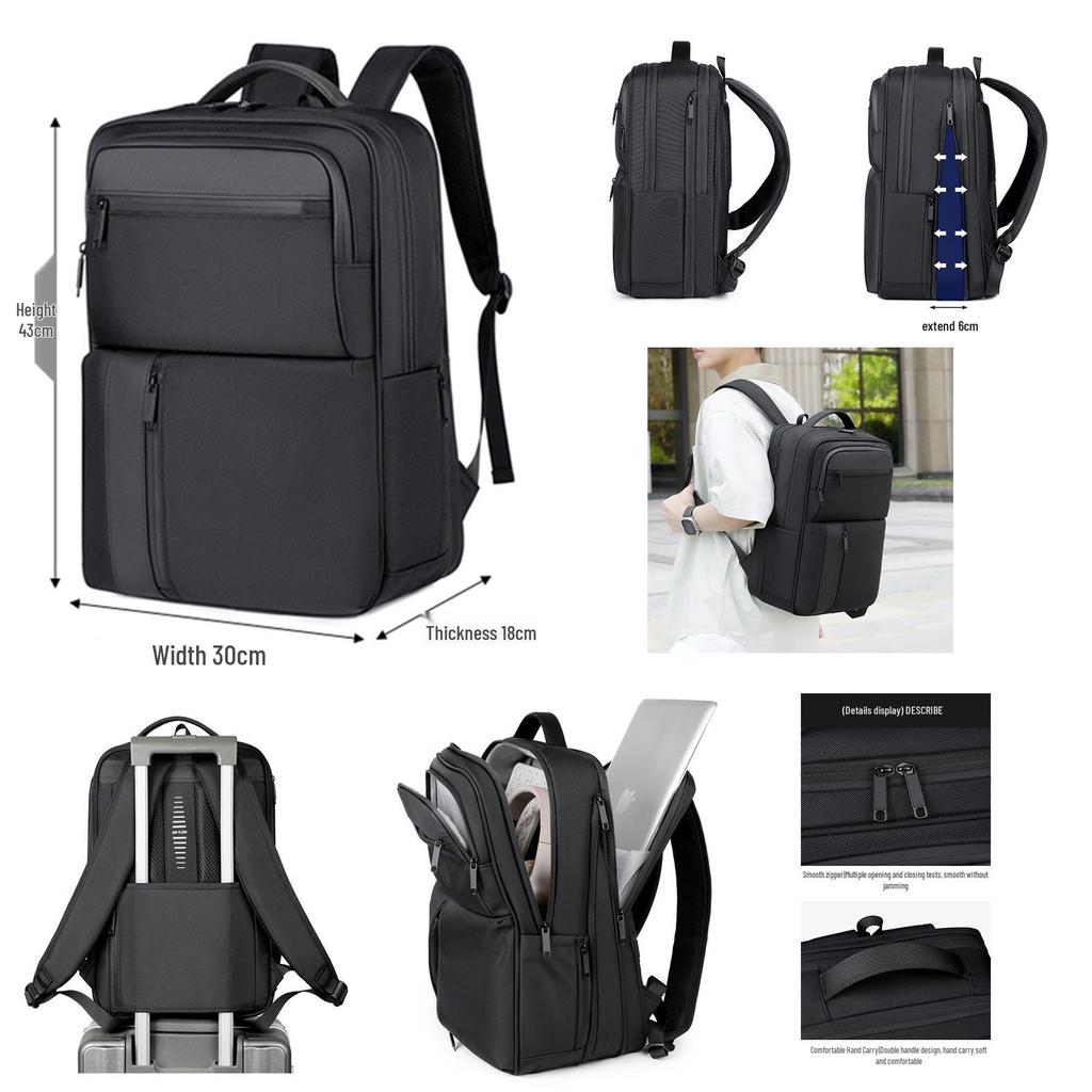 Unisex Water-resistant Travel Laptop Backpack for Business, Outdoor, and School Use