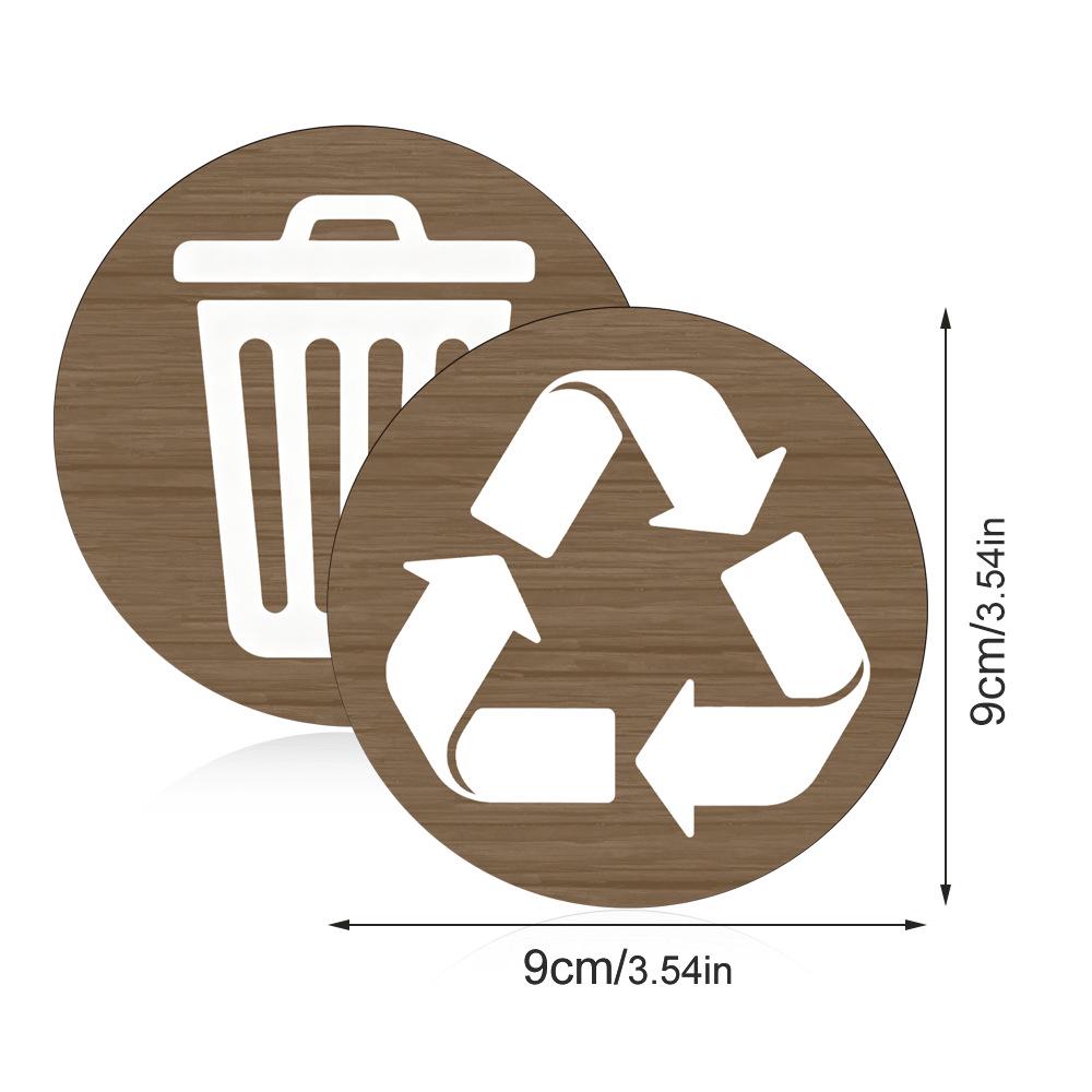 CT701-715 Trash Sorting Bin Labels: Recyclable & Non-Recyclable Magnetic Stickers
