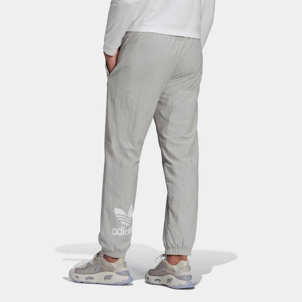 Adidas Knitted Sweatpants Men's Light Gray Moderate Cuffed Pants HC7113