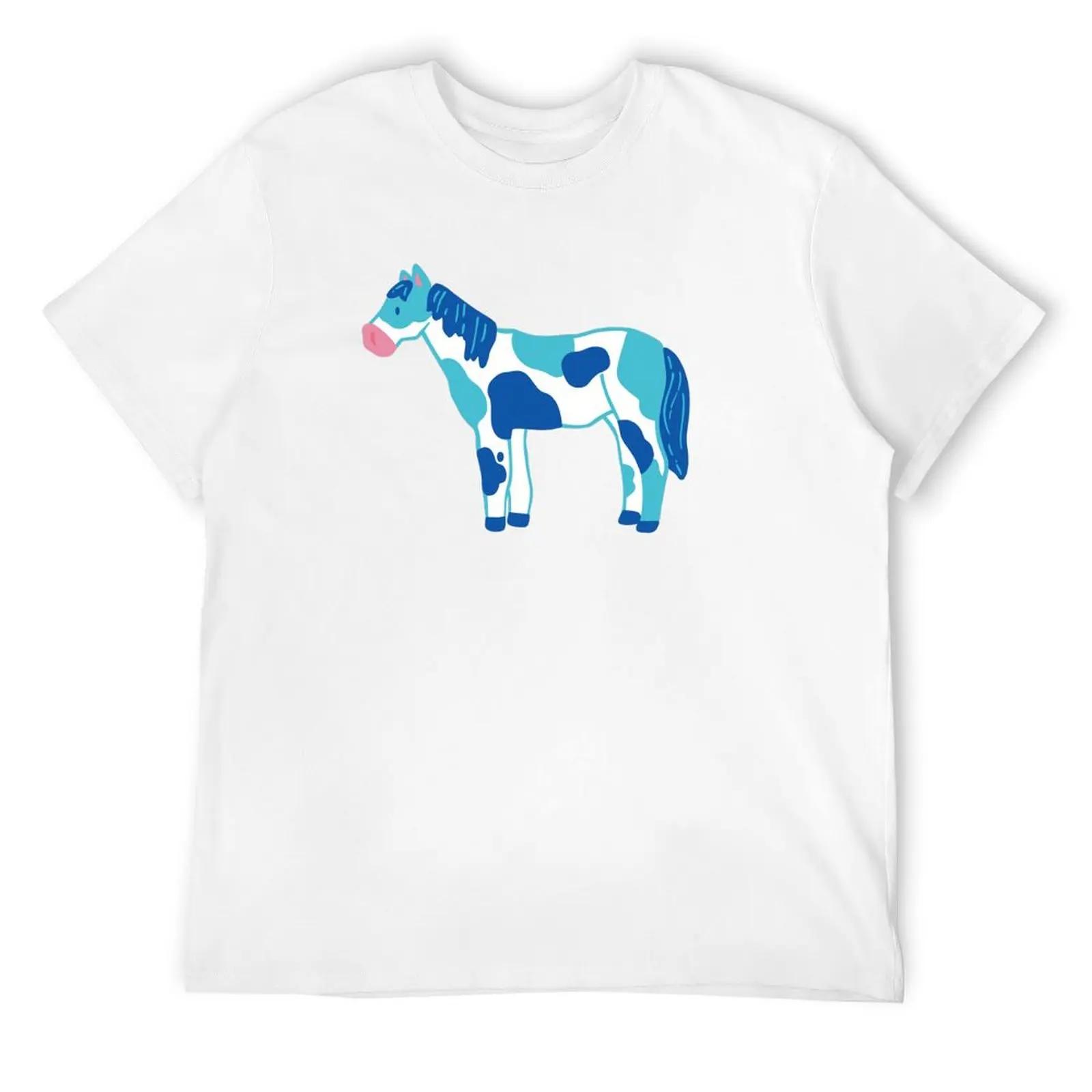 

Posca Blue Turquoise Horse T-Shirt Anime Stuff Graphics Customs Design Your Own for A Boy Mens Big and Tall T Shirts L