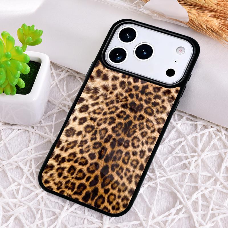 Coque de téléphone motif animal léopard pour iPhone 17 Air 16 15 11 12 14 13 Pro Max Housse antichoc