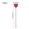 10pcs Love Heart Cake Toppers Red Pink Vase Picks Decor  Wedding Flower Bouquet