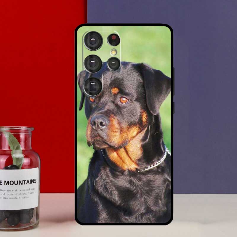 Rottweiler Dog Funda Case For Samsung Galaxy S25 Ultra S9 S10 S20 FE S21 S22 S23 Plus S24 Ultra Phone Cover