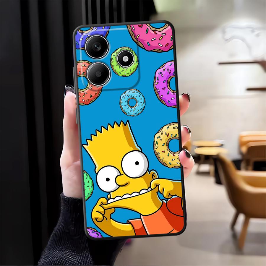 Case for Xiaomi Redmi Note 7 8 10S 9S 11s 12s 13 Pro Plus 12 Pro 11 14 9 10 Funda Phone Cover S-simpsons Donut