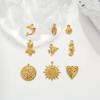 Golden Marine Life Charms: Stainless Steel Shell and Starfish Necklace and Bracelet Pendants