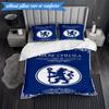 3PCS Chelsea Fc  Printed Soft Bedding Set,Including 1pc Duvet Cover And 2pcs Pillowcases Perfect for Bedroom, Dormitory, Fan Gift