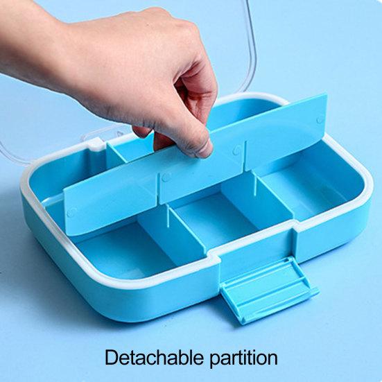 Yousheng Pill Box 9 Compartments Moisture-proof Large Capacity Transparent Design Pill Organizer for Home Travel