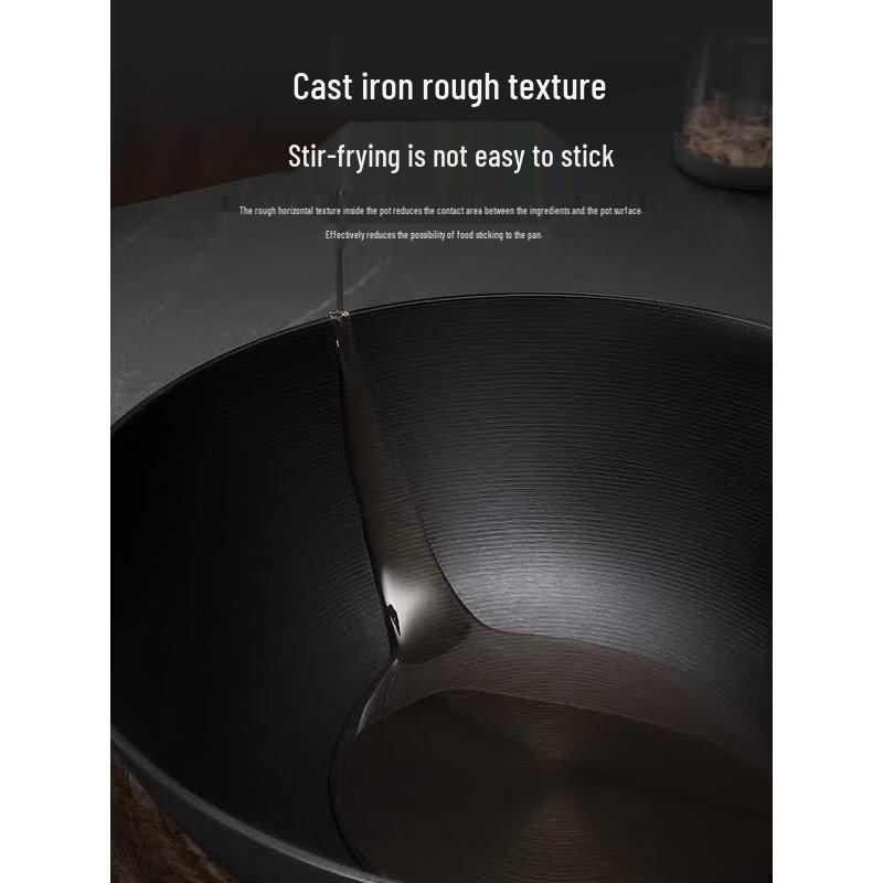 KOBACH LPB-ZX32T 32cm Titanium Cast Iron Wok/Frying Pan