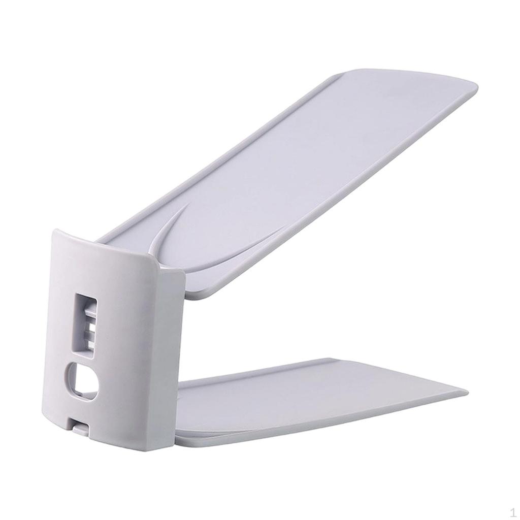 Shoe Organizer Stacker with Slots, , Space Saving, Display Rack Adjustable Height.