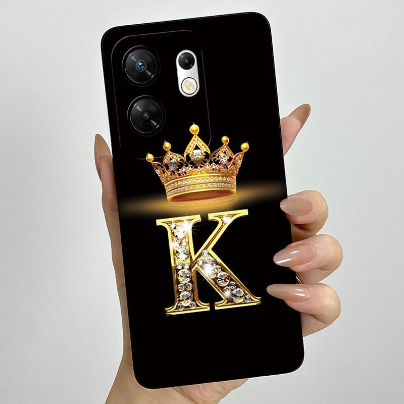 Case for infinix Zero 30 4G 5G Case X6731 Crown Letters Soft Silicone Shockproof Cover For Infinix Zero30 4g Cases X6731B Funda