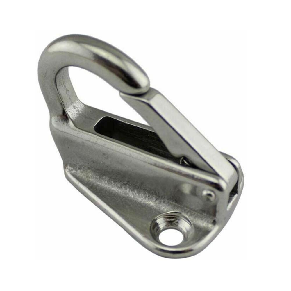 2 X Marine 316 Stainless Steel Spring Snap Fending Hook Boat Hardware Marine Boat Spring Locked Hooks Ready Stock