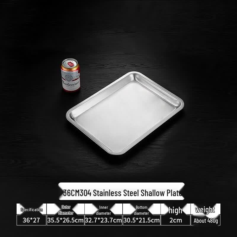 Food Grade Stainless Steel Square Tray