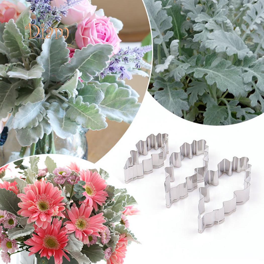 

BH 3 шт. Форма для выпечки в виде цветка и листа, формочка для печенья, помадка, инструмент для украшения торта, аксессуары серебряный