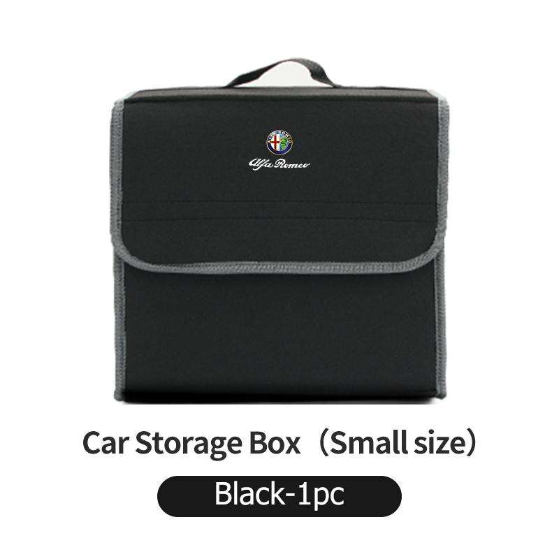 

2026 Hot Alfa Romeo Felt Car Logo Trunk Organizer Bag Foldable Trip Storage Box Interior Accessories For Alfa Romeo Giulia 147 M