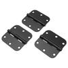 Rounded Door Hinges 3.5 Inch 5/8 Radius Matte Black Exterior Interior Door Hinges for Doors Office