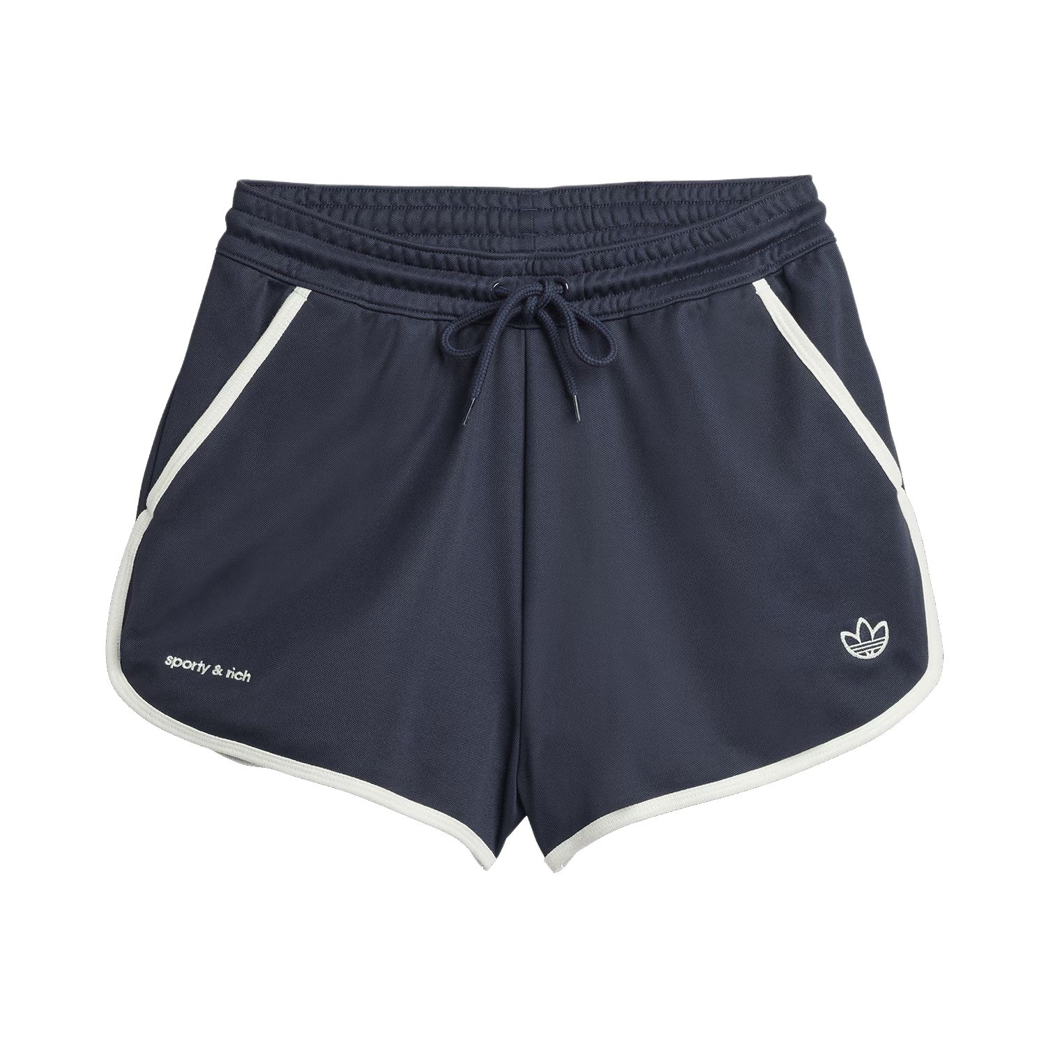 

Adidas Originals X Sporty & Rich Collaboration Ss25 Lace-Up Versatile Comfortable Simple Casual Shorts Women shorts Deep-Navy-Blue JL7191 S