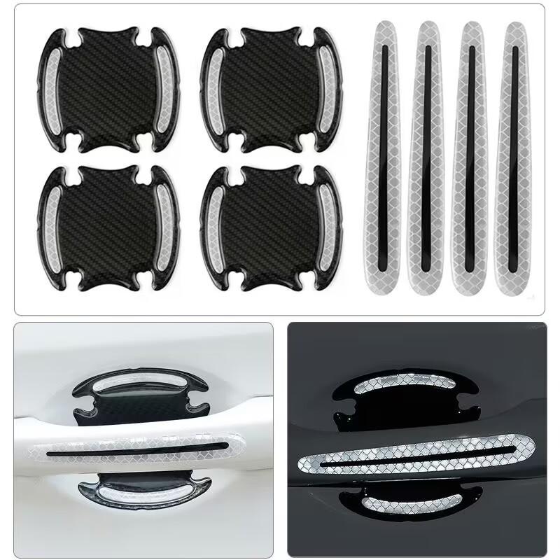 Car Door Handle & Bumper Protector Film - Anti-Scratch Decorative Sticker for Front, Rear, and Wheel Arch