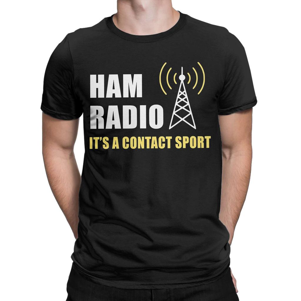 Print Amateur Ham Radio T-Shirt Unisex Round Neck Short Sleeve Tops 100%Cotton Summer Top Tee