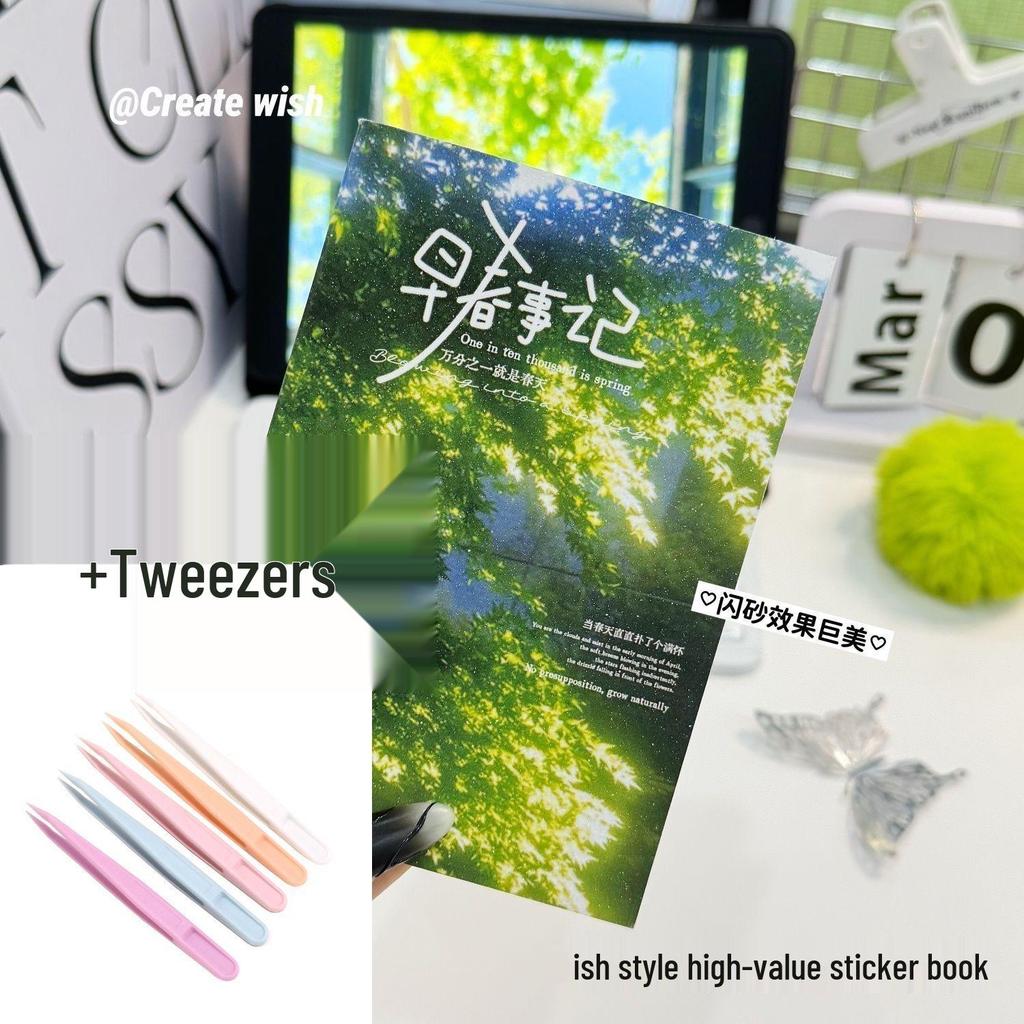 Early Spring Chronicle Abstract Japanese Sticker Book for Student Planners