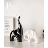 Porcelánová socha slona, Minimalistická zvířecí socha do obývacího pokoje, Luxusní domácí dekorace, Showpiece na TV skříňku a bar