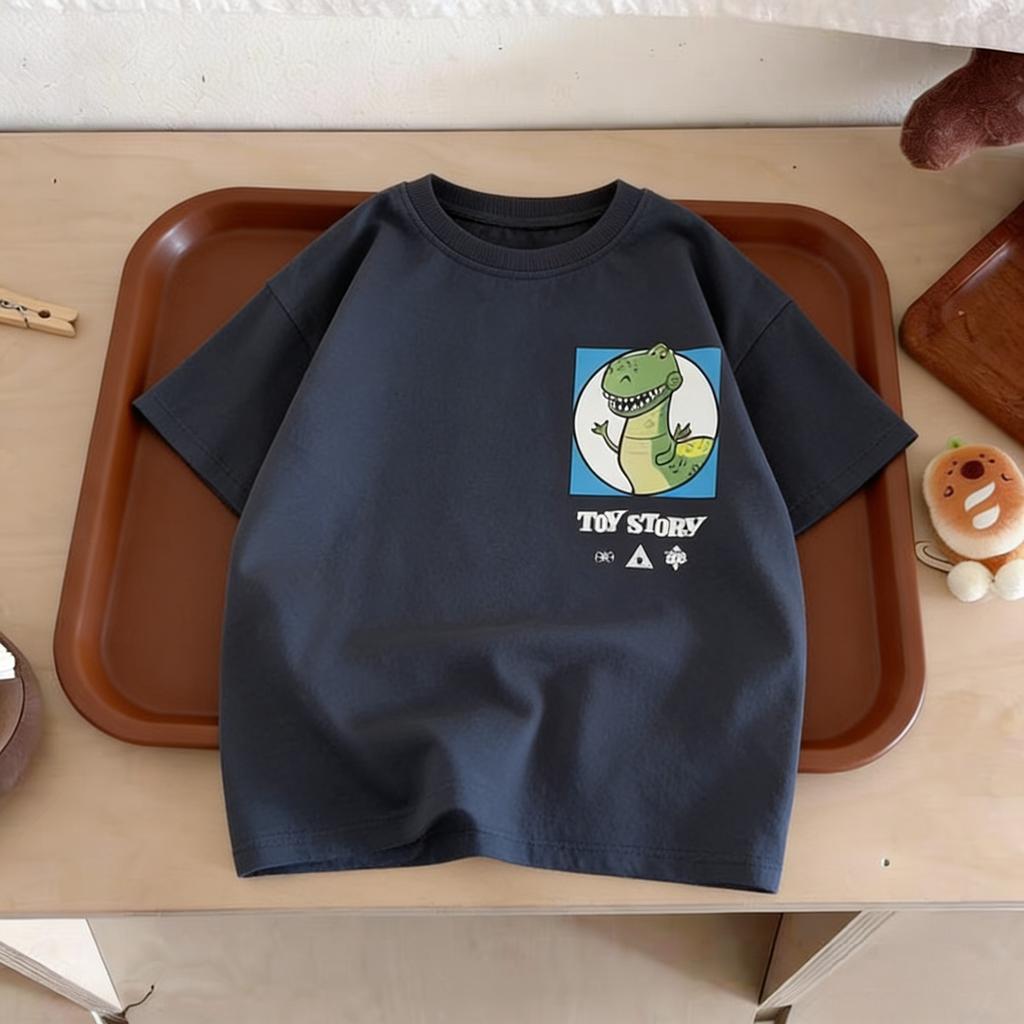 Summer Clothing Printed Cartoon Car Boys Tshirts Tops Short-sleeved Children's Wear Round Collar T-shirt Kids Costume T Shirts