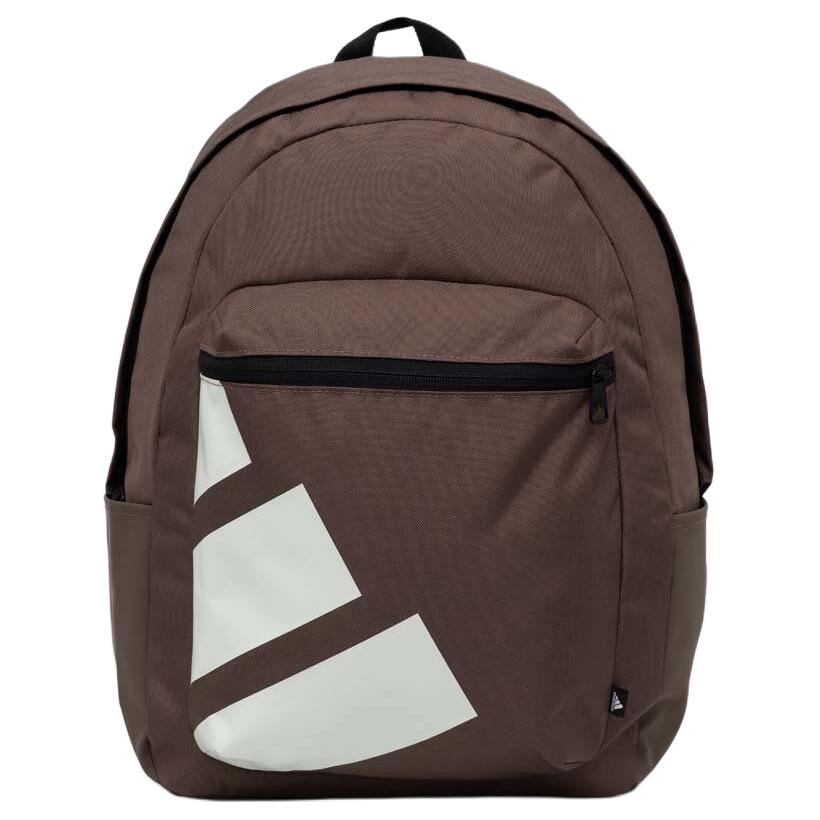 Adidas Zip Closure Polyester Backpack Medium Unisex Brown IX7990