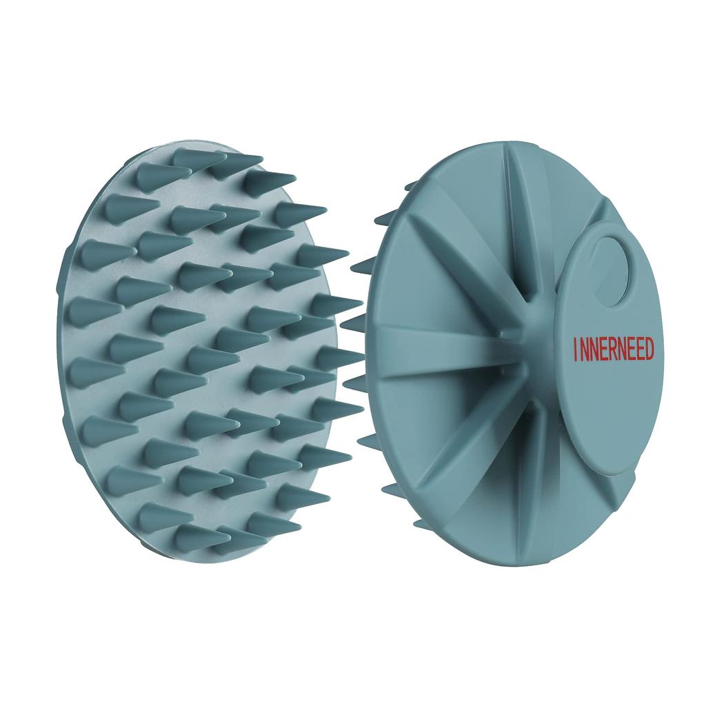 INNERNEED Shampoo 46 Scalp Brush for Scalp Cleansing and Wet and Dry Bath Brush with for All Hair Types Brush, Silicone, Soft, Long-Pronged Massage,