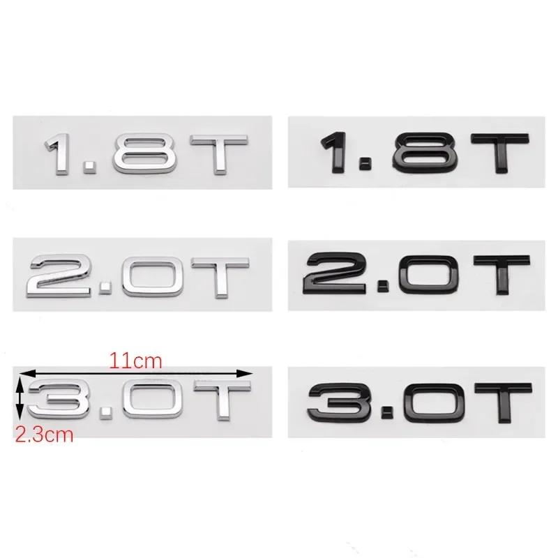 2026 3D ABS Letters Car Styling Rear Trunk Badge 1.8T 2.0T 3.0T Emblem Logo For Audi A3 A4 A5 A6 A7 A8 Q2 Q3 Q5 Q7 Q8 Car Accessories