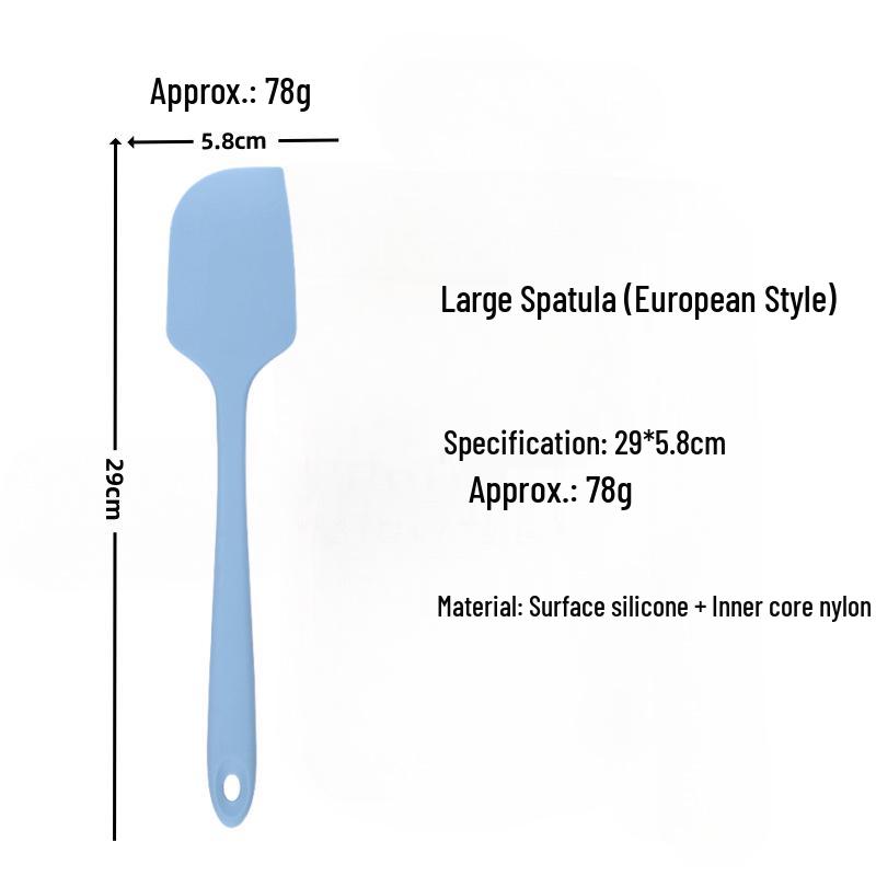 Silicone Spatula Set: Heat-Resistant, One-Piece Scrapers for Mixing & Baking (Small & Large Sizes)