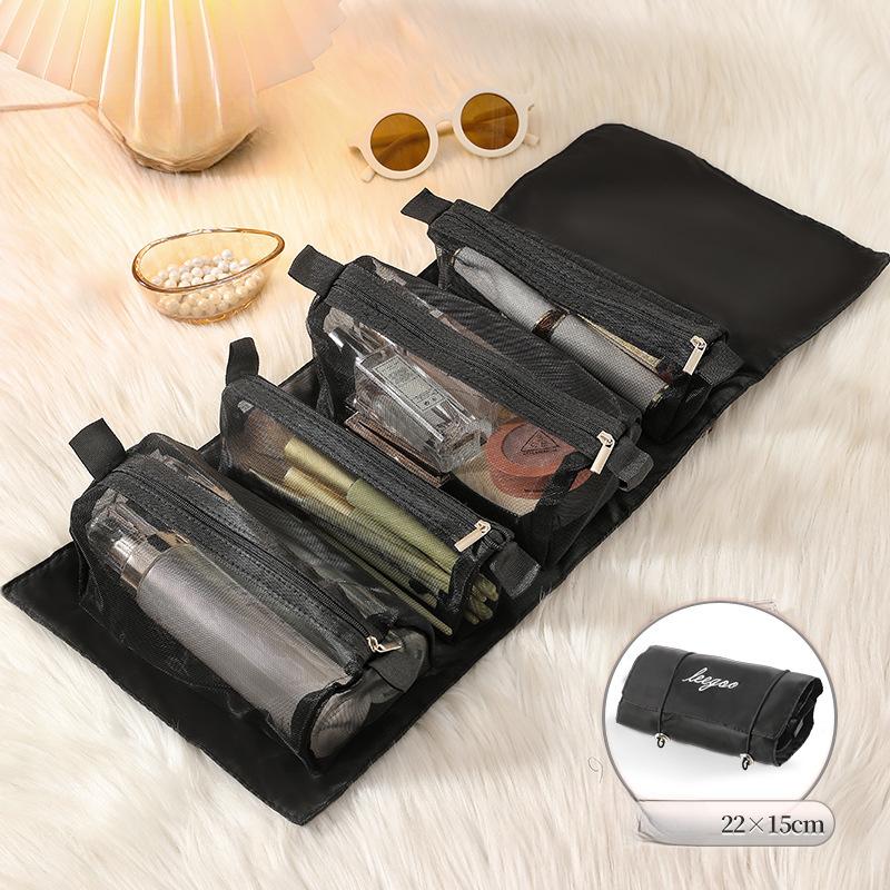 Four In One, Detachable, Makeup Bag, High-end Feel, Large Capacity, Cosmetics Storage Bag, Portable Toiletry Bag, Foldable