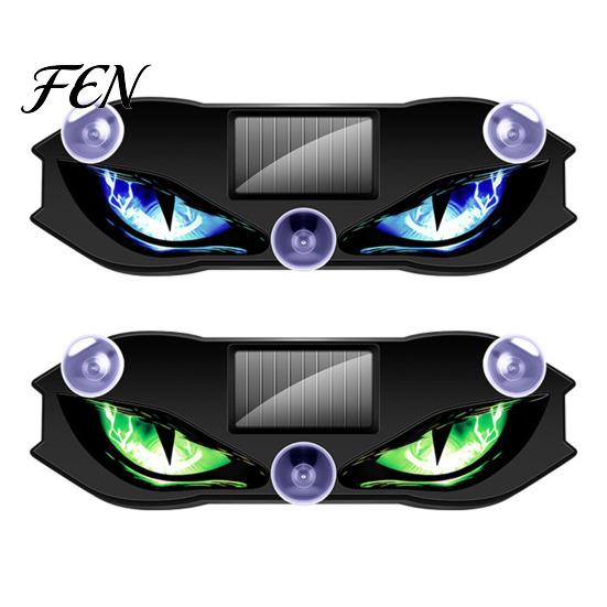 Universal Car Lighting Kit Solar Devil Eyes Light for Windshield, Window Warning Sign with Three Smart Modes, Automotive Ambient Kits LED Digital