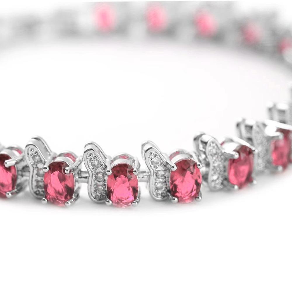 

Luxury Watch Clasp Bracelet for Women Elegant Party Micro Pave Full Diamond with Extender Chain Gemstone Bracelet