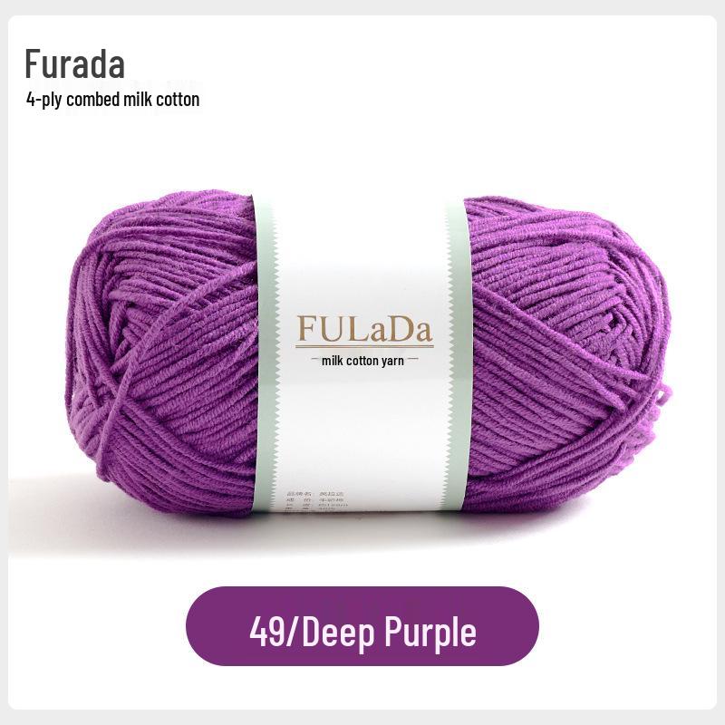 Baby 4-fädig gekämmte Milchbaumwollgarnknäuel zum Handstricken & Häkeln - DIY Puppe, Pullover, Schal Materialpaket