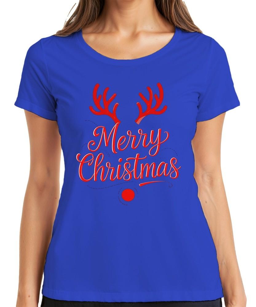 Merry Christmas Reindeer Rudolph Christmas Festive Funny Retro Unisexs TShirt