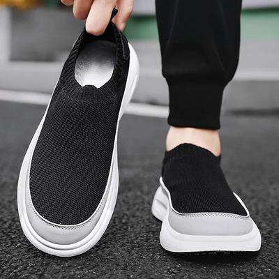 Herrenschuhe Atmungsaktive Mode Hochwertige Hightop Socken Schuhe Herren Frühling Neue Stil Gestrickte Weiche Sohle Komfort Trend Freizeitschuhe
