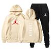 Herren Herbst/Winter Plus Samt Hoodie Trendiges Zweiteiliges Set mit Kapuze