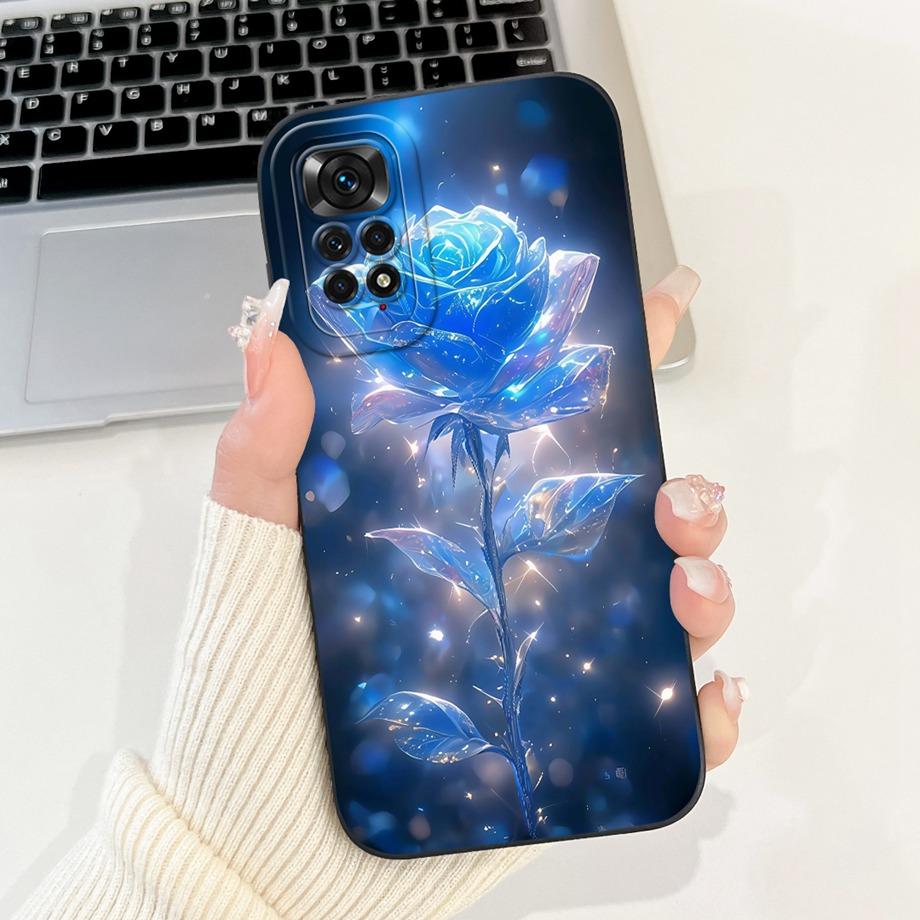Case For Xiaomi Redmi Note 11 11s 11 Pro Pro+ 4G 5G Phone Case Note 11T Soft Silicone Funda Women Fashion Flower Printed Cover