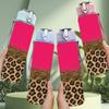 1PC Leopard Pink Split Background 750ml Color Plastic Sports Water Bottle Leakproof Flip Straw Lid Suitable for Sports Office Home Use