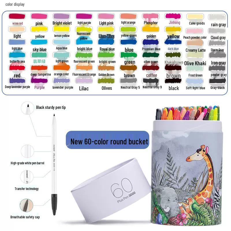 MONAMI Munami 3000 Vezel Waterverf Fijnpunt Pen Set, 24 Kleuren