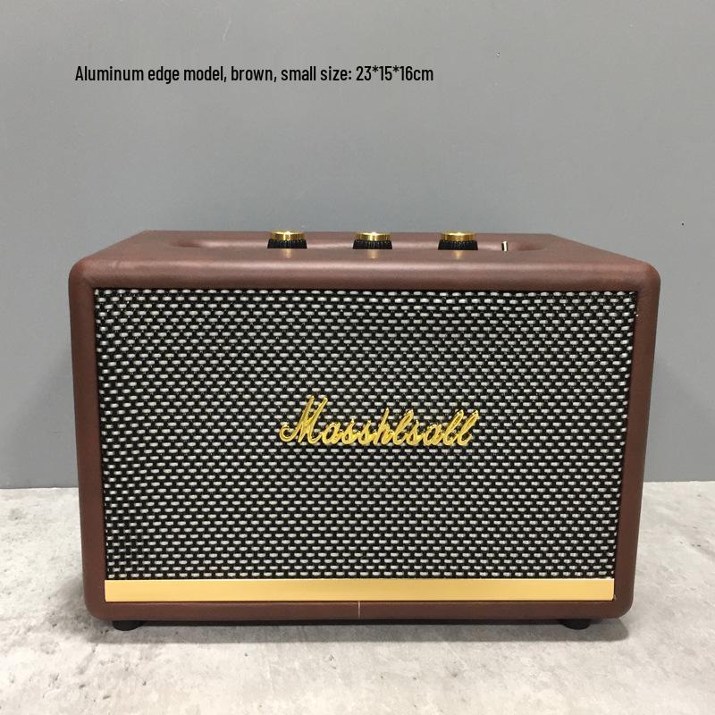 Marshall Speaker Model Ornament: Wooden Shell & Leather Wrap - Perfect for Model Home Decor