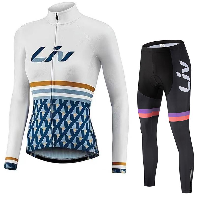Bicycle Jersey Women's Bicycle Bib  Road Bike Cycling Suit Set Bicycle Shirt Shoulder Pants Autumn Long Sleeved Breathable Cycling Suit Set 2026