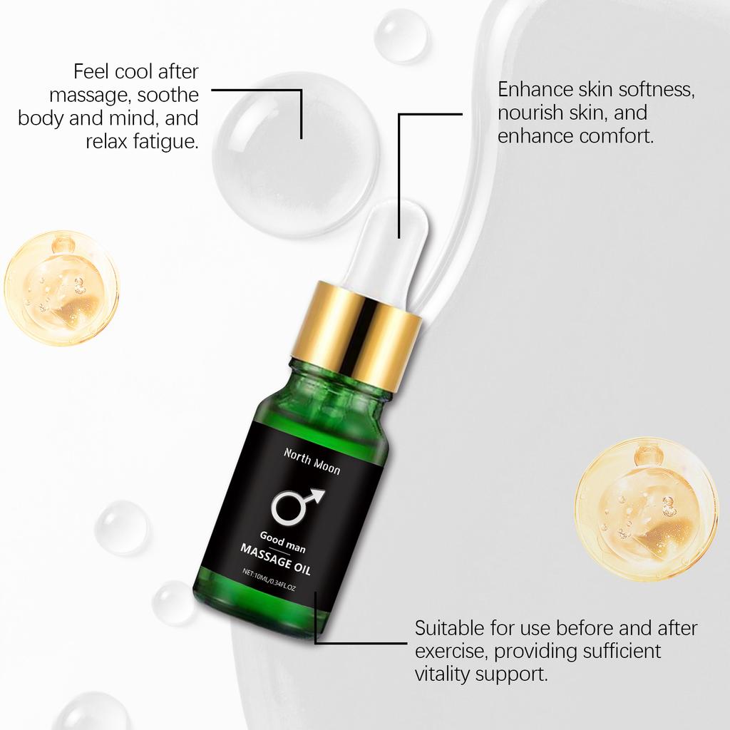 Men's Massage Oil Is A Refreshing and Nourishing Essential Oil That Is Soft, Gentle, and Clean for The Body